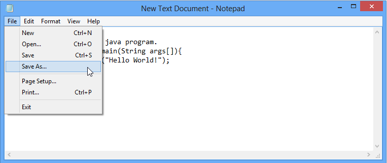 how to run a simple java program